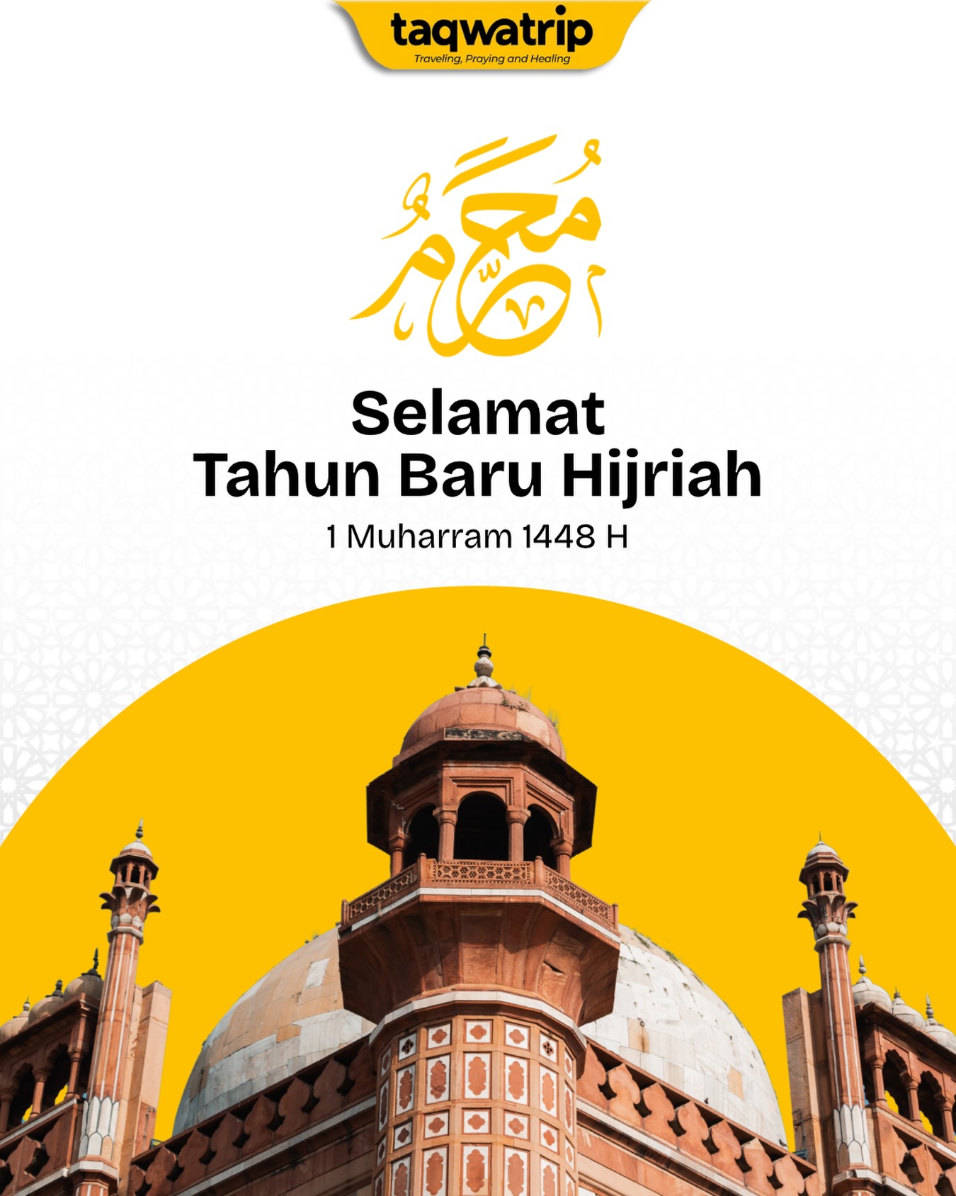 🌙 Selamat Tahun Baru Hijriah 1448 H✨Pergantian tahun bukan sekadar bertambahnya waktu, tetapi juga kesempatan untuk memperbaiki diri, memperkuat iman, dan memperbanyak amal kebaikan.Mari sambut 1 Muharram 1448 H dengan hati yang lebih bersih, niat yang lebih tulus, serta harapan agar Allah ﷻ senantiasa memberikan keberkahan, kesehatan, dan kemudahan dalam setiap langkah kehidupan kita.Semoga tahun ini menjadi awal yang lebih baik untuk mendekatkan diri kepada-Nya dan mewujudkan impian menjejakkan kaki di Baitullah. 🤲🕋Selamat Tahun Baru Islam 1448 Hijriah.
Hijrah menuju pribadi yang lebih baik, iman yang lebih kuat, dan hidup yang lebih berkah.#TahunBaruHijriah1448H #1Muharram1448H #HijrahLebihBaik #TaqwaTrip #TravelingPrayingHealing UmrohBerkah MenujuBaitullah